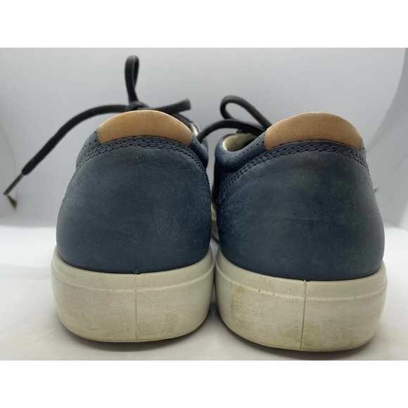 Ecco Soft 7 Marine Perforated Navy Low Top Sneakers Size 12 Blue Leather Mens main image 4